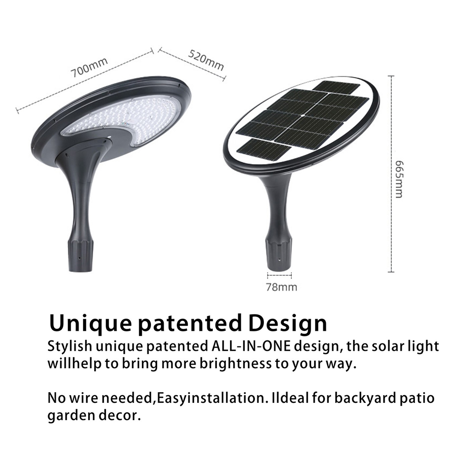 38W High Quality Integrated Die-Cast Solar Street Light White/Warm White LED Pole Mounted for Garden & Road IP65 Rated