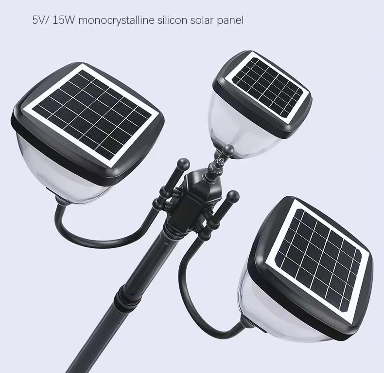 Park Yard Patio Pathway Waterproof High Post Light Pole Led Solar Garden Light