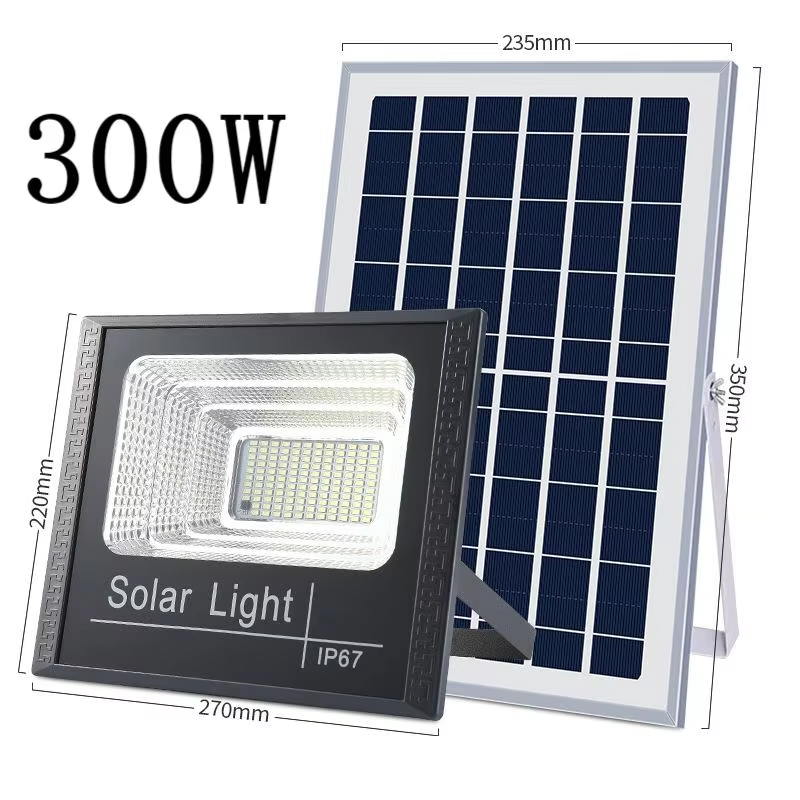 Waterproof Outdoor 300W Flood Solar Power Light Sun Soler Cell Light Split Aluminum Solar Lamp Flood