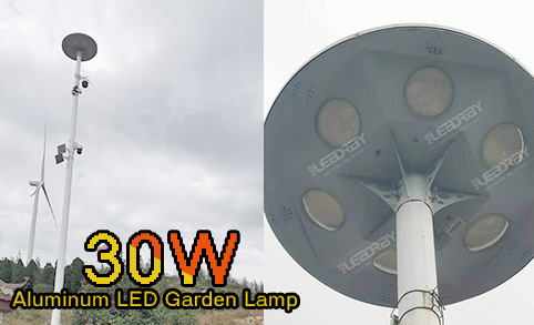 LED 街道庭院景观灯防水太阳能 30W 户外太阳能花园照明灯