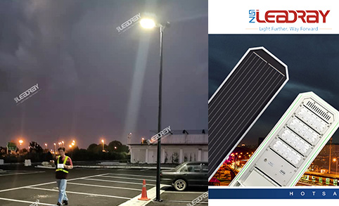 领锐 80W 户外商用单晶太阳能电池板集成一体式太阳能安全路灯 80W 适用于花园