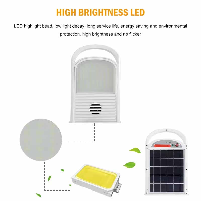 2024 Energy saving portable charging usb garden outdoor music ABS ip65 50w led solar flood light