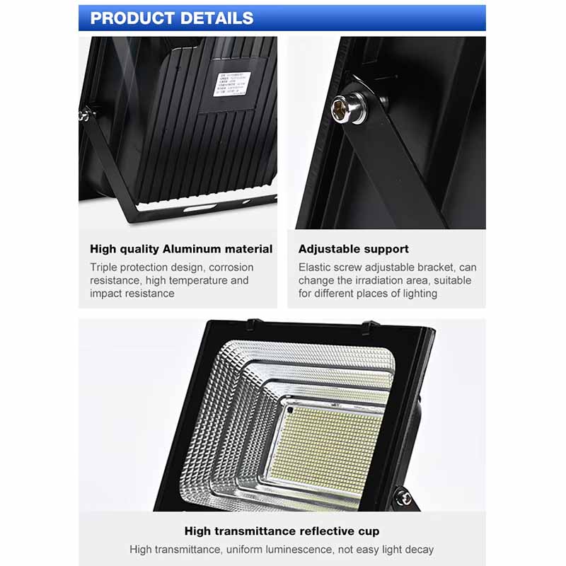 Waterproof Outdoor 300W Flood Solar Power Light Sun Soler Cell Light Split Aluminum Solar Lamp Flood