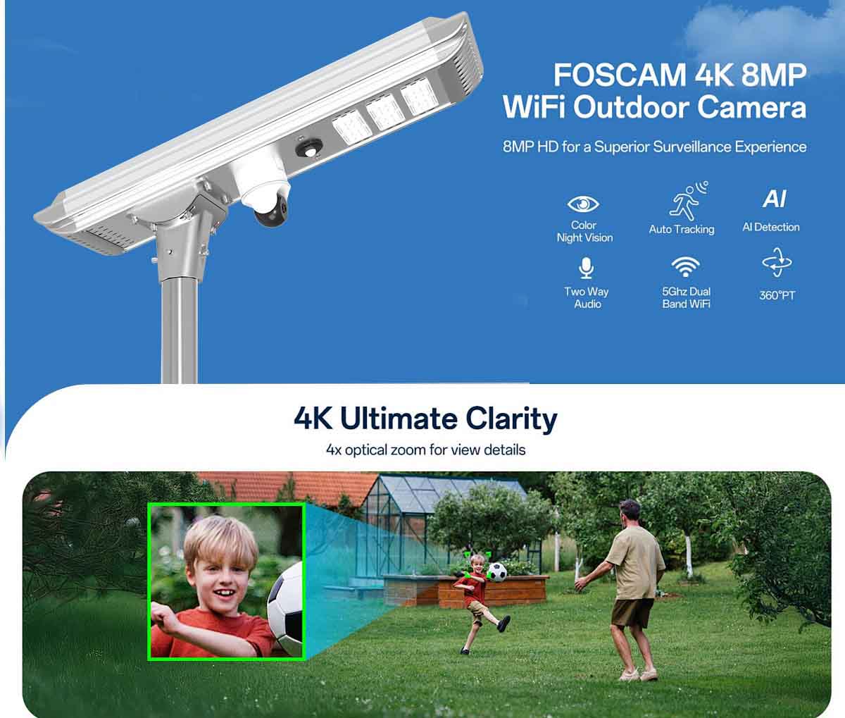 Outdoor Solar Street Light Waterproof with Camera