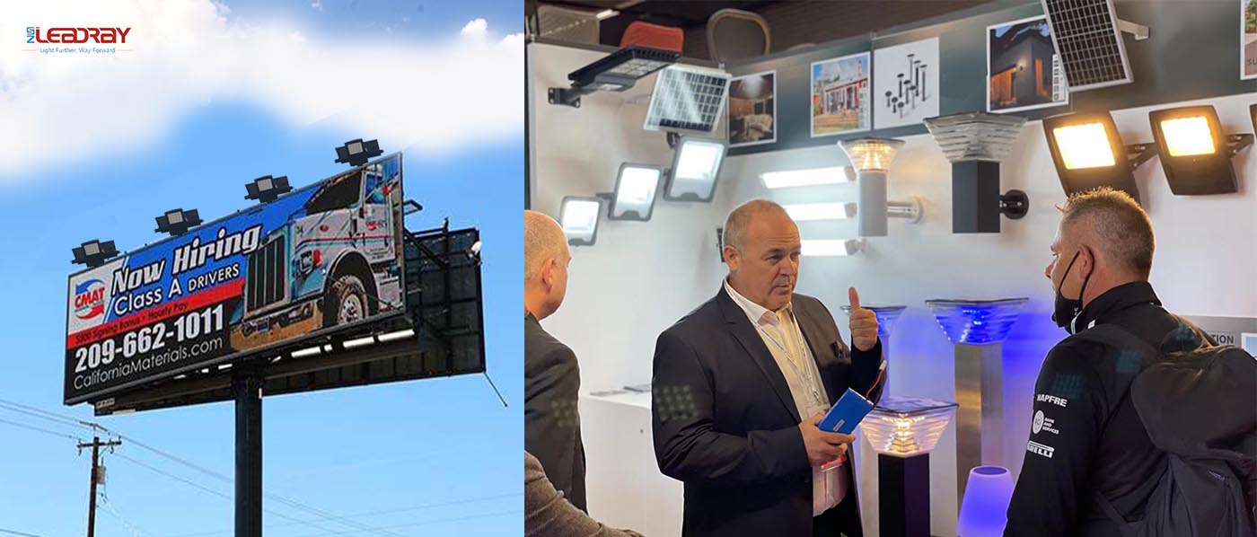 Split Solar Signs Billboards LED Lights