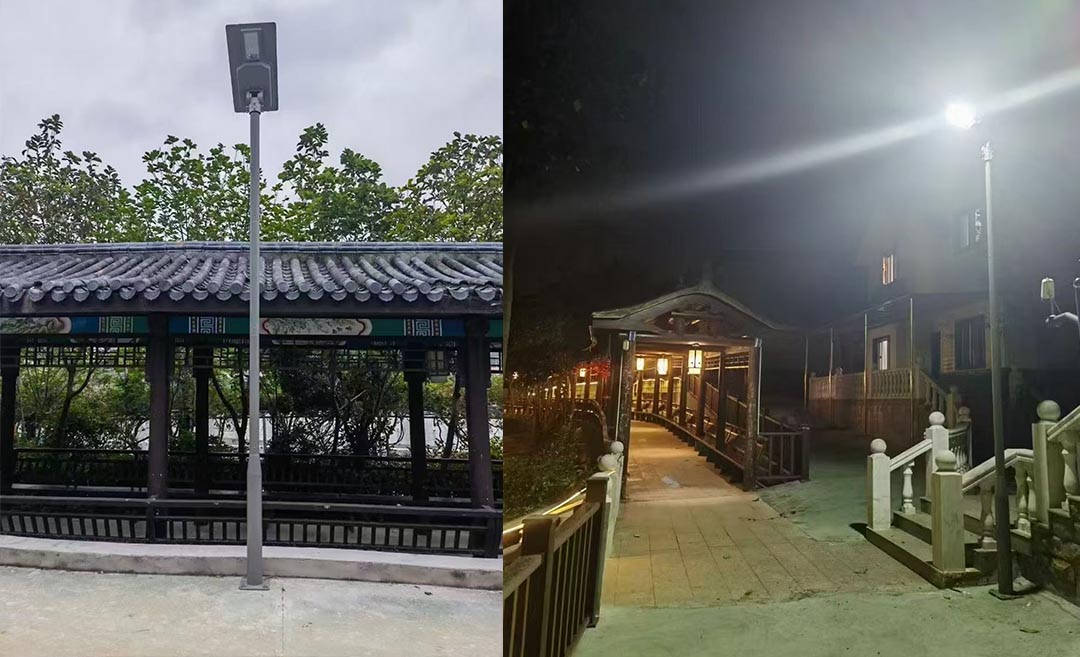 一体式太阳能路灯，防水户外LED灯，适用于花园、庭院、道路和农场