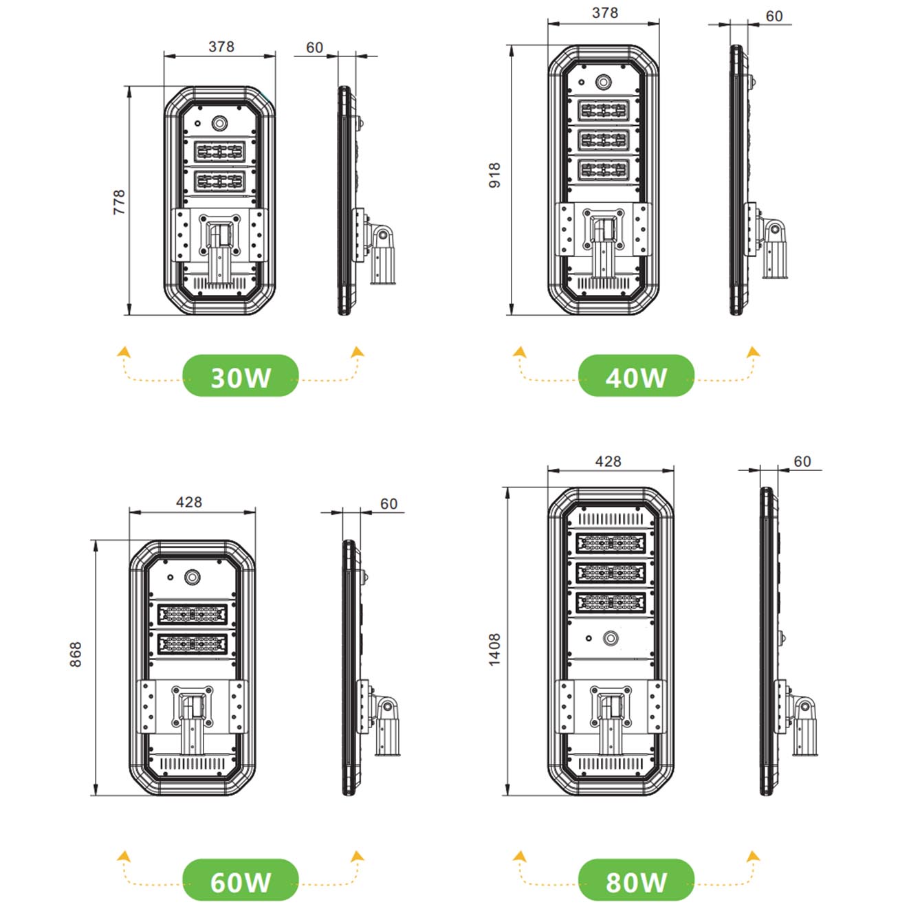30W All In One Solar Street Light