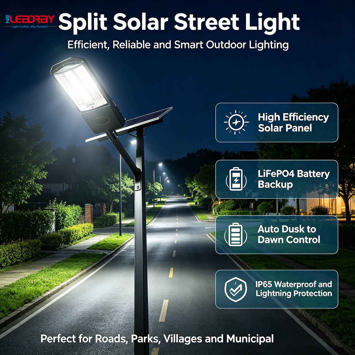 Separated Solar Street Light