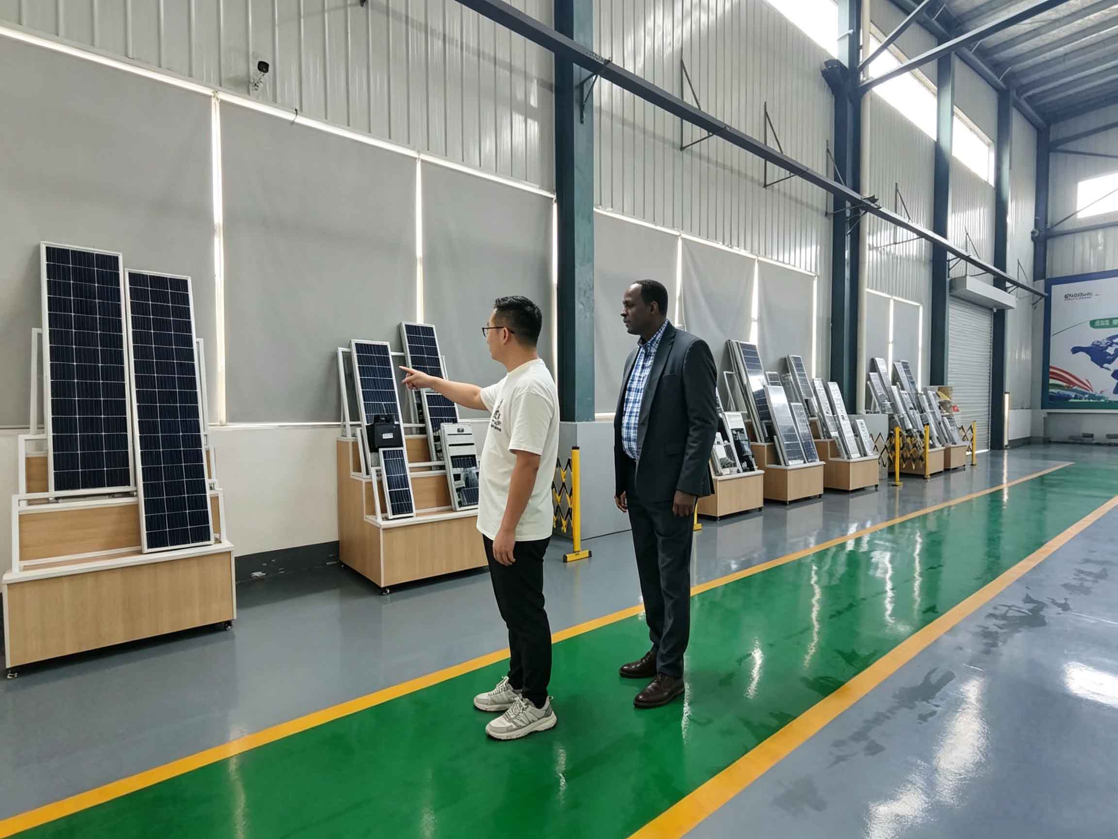 Welcome our friend from Nigeria visiting our solar light factory. Face‑to‑face project discussion & showroom tour. Happy communication & looking forward to great cooperation! Welcome our friend from Nigeria visiting our solar light factory. Face‑to‑face project discussion & showroom tour. Happy communication & looking forward to great cooperation!