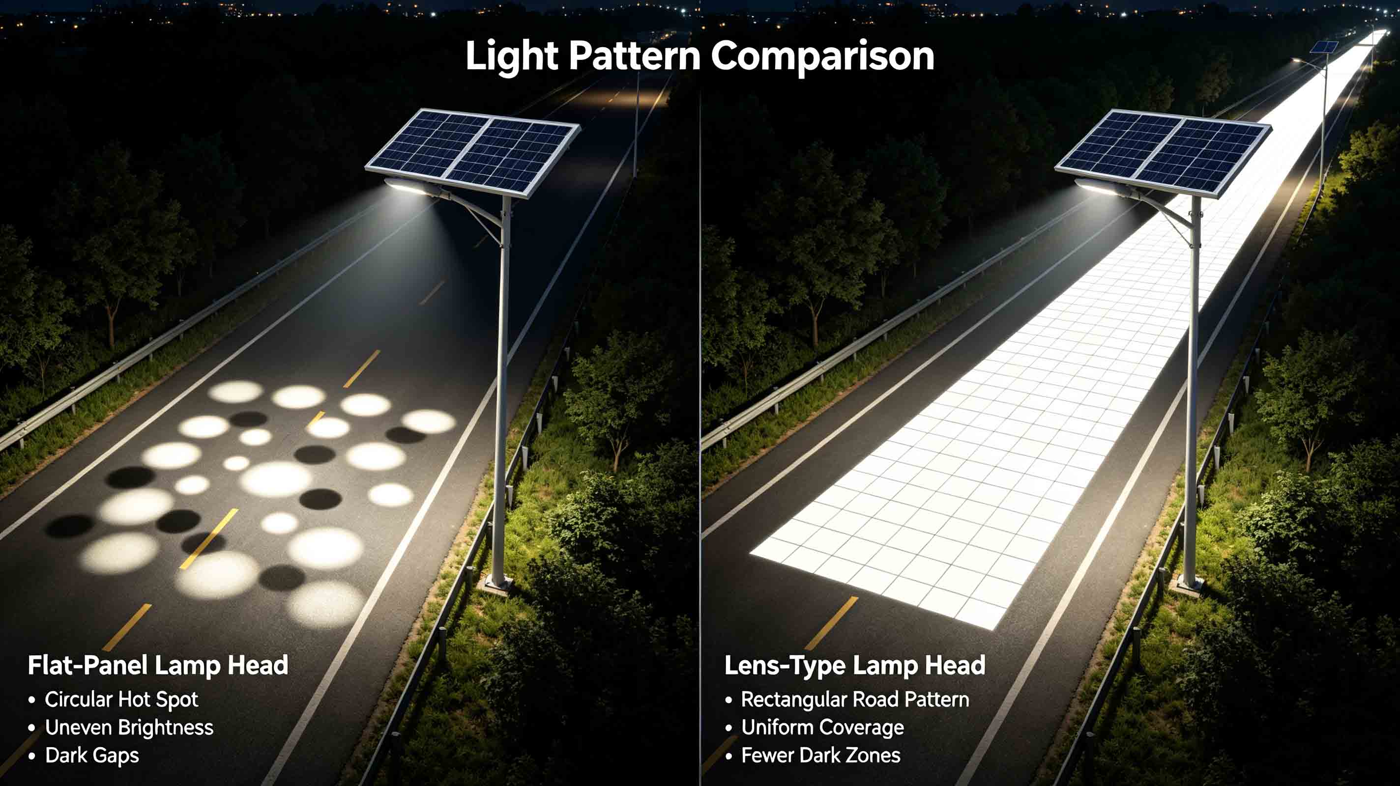What is a secondary optical distribution solar street light?