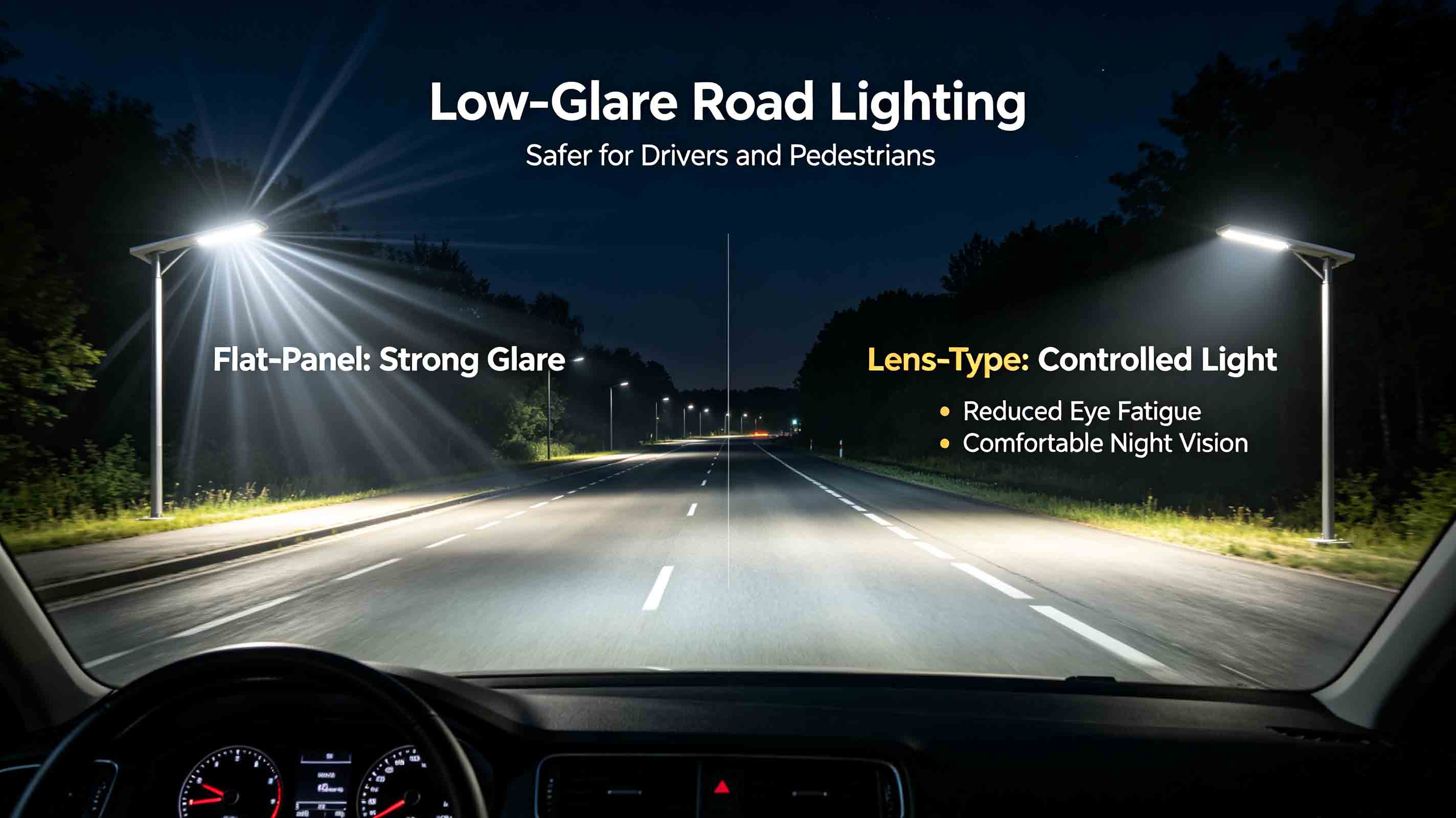 What is a secondary optical distribution solar street light?